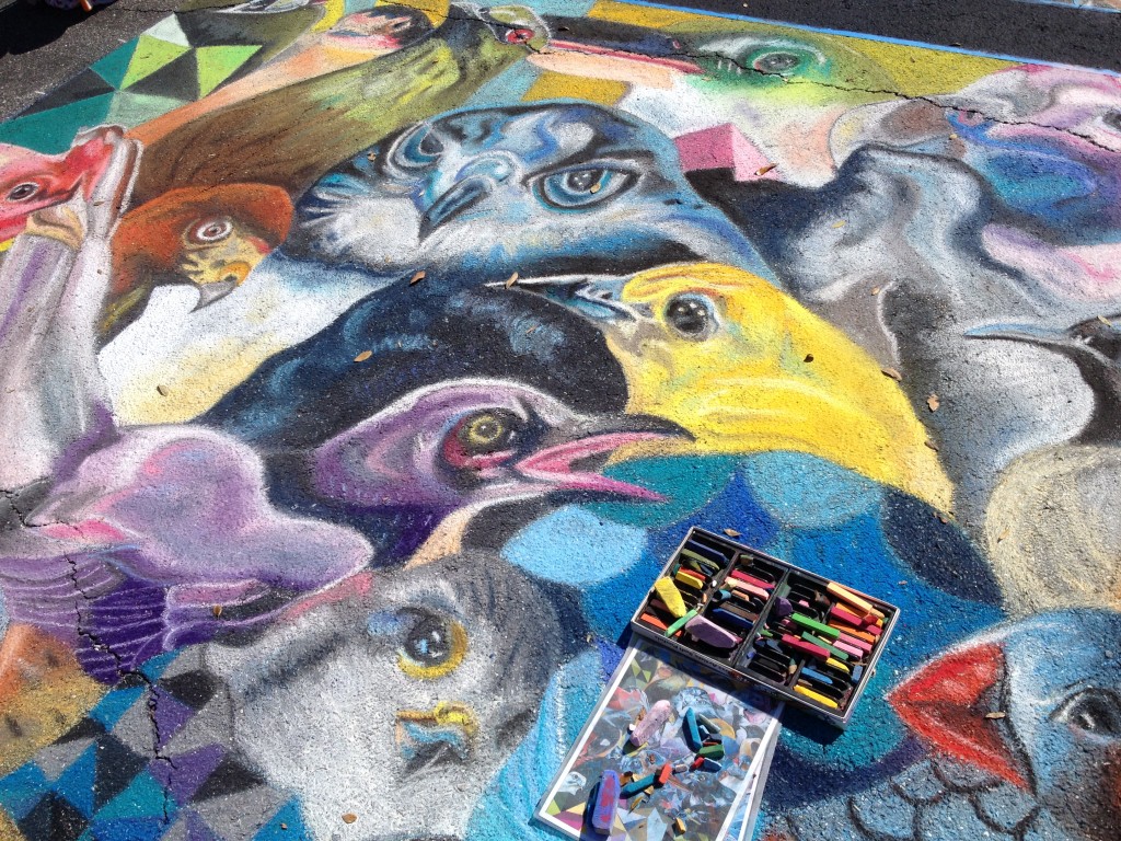 Chalk mural by KBush photo by Katie Bush